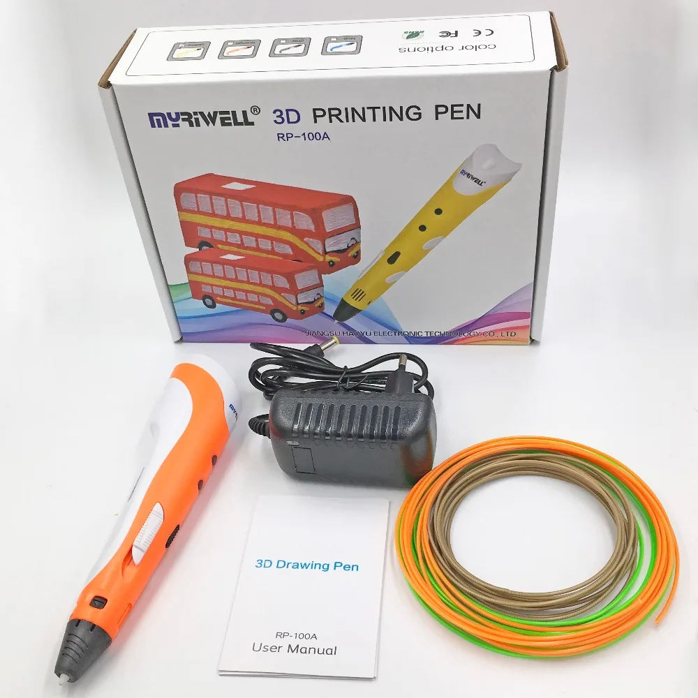 Myriwell 2018 DIY 3D ручка для печати 25 м/50 м/100 м 1 75 мм ABS/PLA рисования креативная игрушка