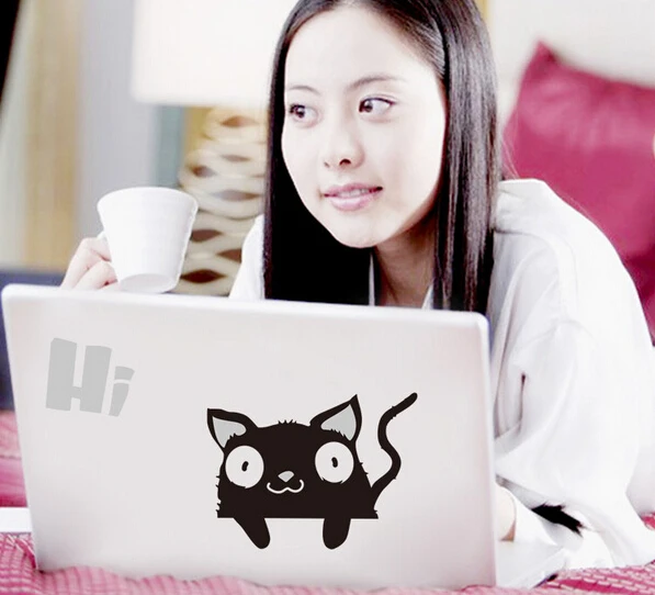 

Cartoon cat Retro Rainbow retro Logo for apple Decal Sticker for 13 15 17 inch Apple MacBook Pro Notebook Computer