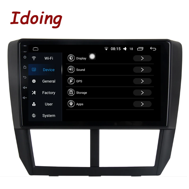 Автомагнитола Idoing 1Din 9 дюймов GPS мультимедийный плеер Android 10 для Subaru Forester 2008-2012 4 Гб