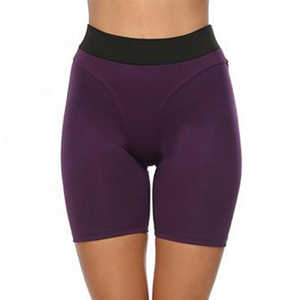 Женские сексуальные леггинсы с высокой талией тонкие однотонные короткие