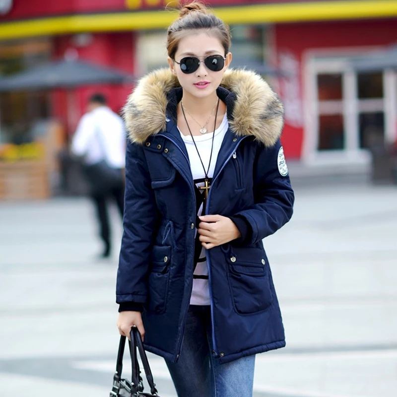 Elexs зима Военное Дело пальто Для женщин Мужские парки Утепленные длинные пиджаки