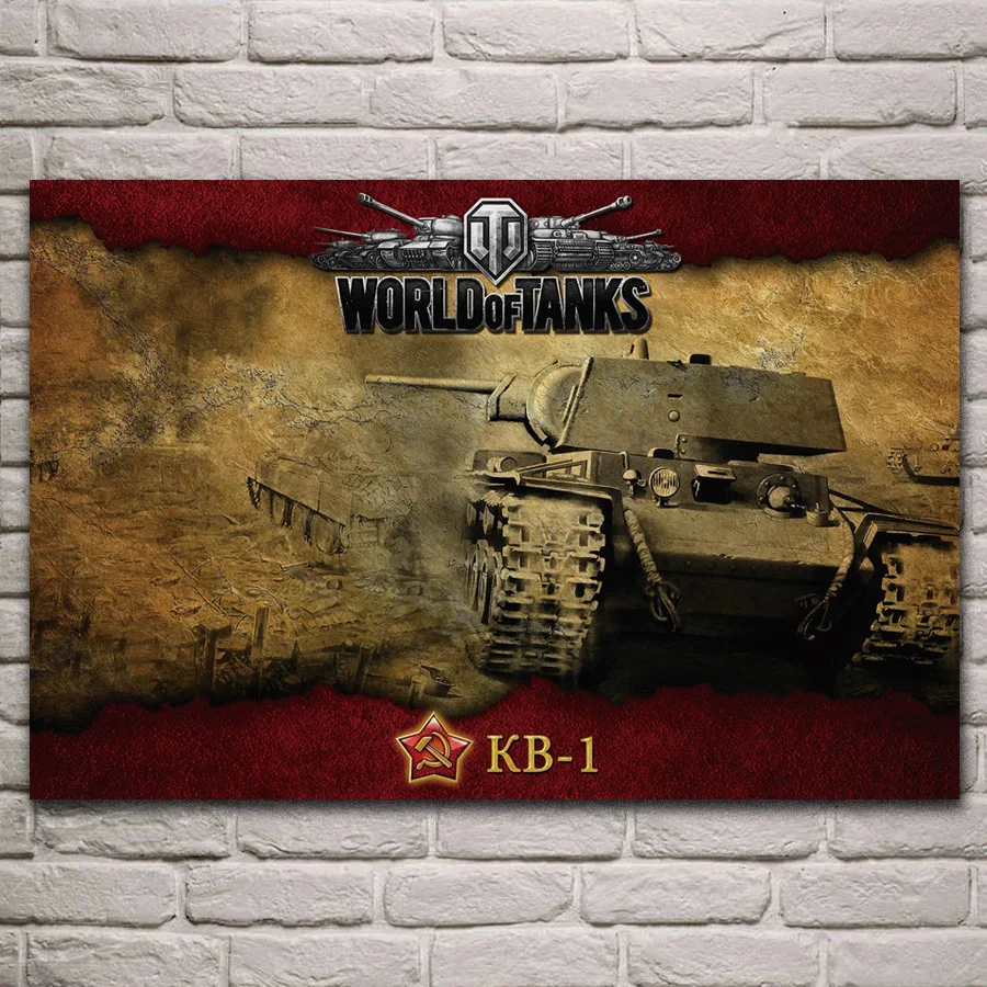

kb-1 world of tanks game fan art fabric posters on the wall picture home art living room decoration KJ069