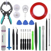 professional 24 in 1 mobile phone screen opening repair tools kit with screwdriver pliers width 2mm 25m double sided tape