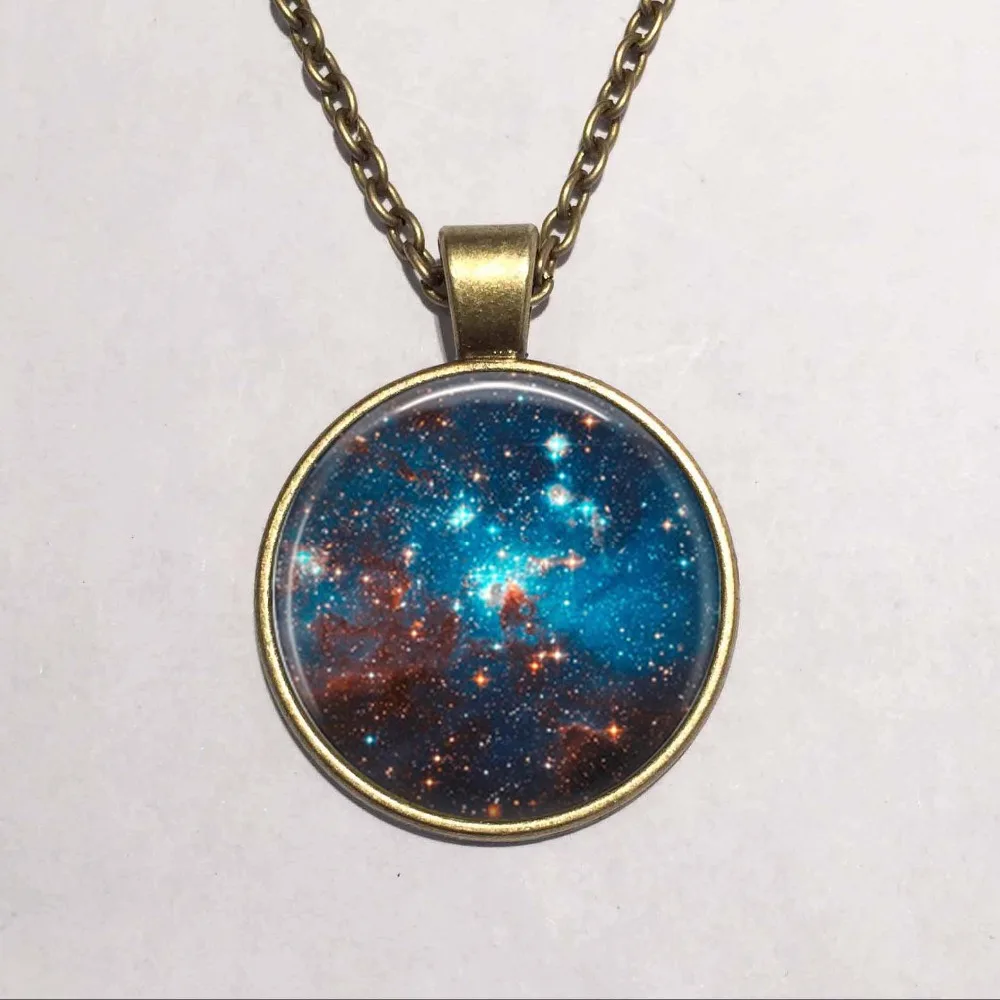 Ожерелье с изображением галактики Туманность jJewelry Orion подвеска Туманностью для