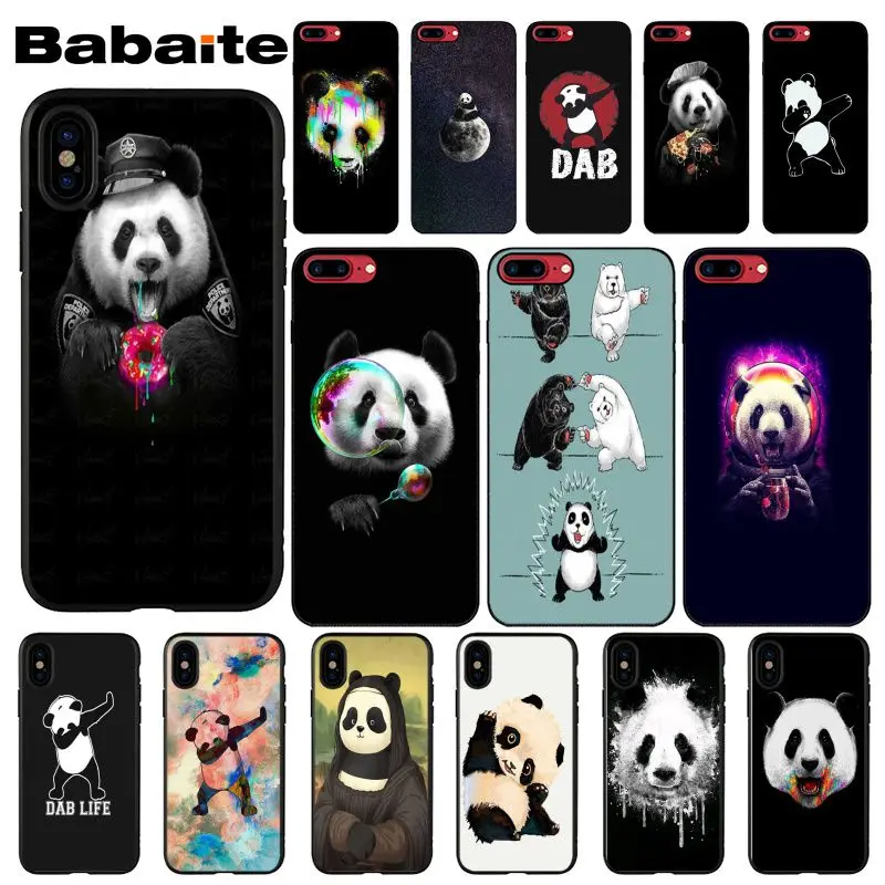 Новинка чехлы Babaite с пандой Dab on the EM чехол для телефона iPhone 8 7 6 6S Plus 5 5S SE XR X XS MAX