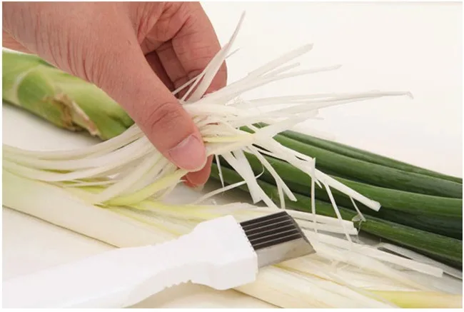 1 шт. зеленый луковый резак из нержавеющей стали устройство для нарезки лука с