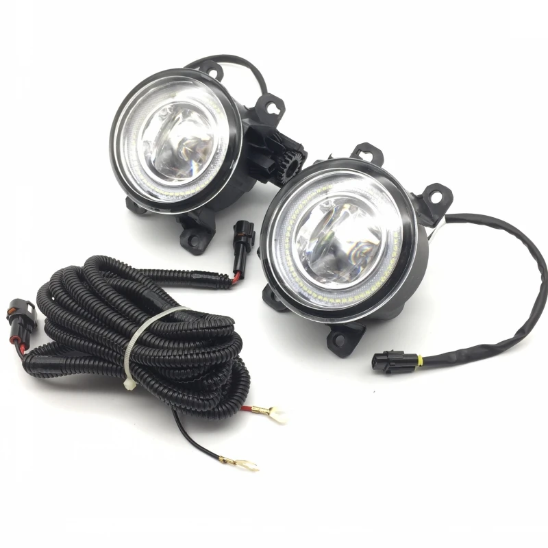 Для Vauxhall Opel Meriva OPC 2003-2010 2-в-1 светодиодный 3 цвета Ангельские глазки DRL Габаритные огни Cut-Line объектива Противотуманные фары лампы