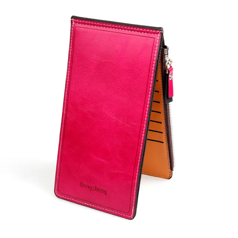 

Hot Sale Fashion Bright Soft Pu Leather Men Women Wallets Portable Ultrathin Colors Optional Long Capacity Card Holder Wallet