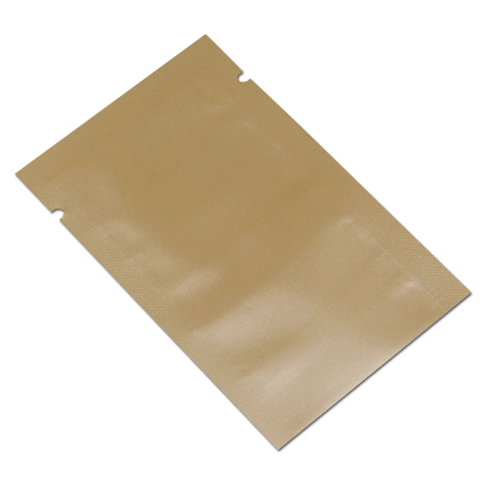 200 шт./лот фиолетовый/оранжевый Вакуумный пакет из алюминиевой фольги с открытым