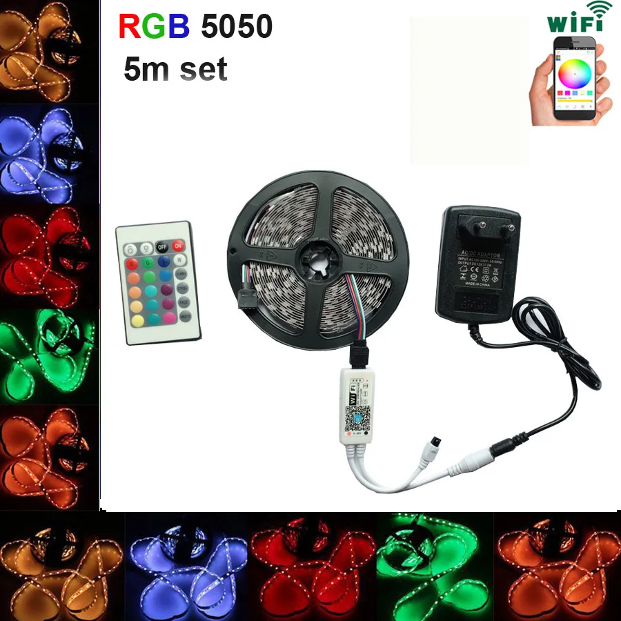 Светодиодная лента 5050 RGB Водонепроницаемый 60 Светодиодный s / m IP65 5 светодиодный