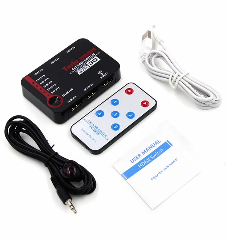 Мини-Автоматический Переключатель 5 Порта HDMI Поддержка 4 К 3D ДУГИ Лучше Купить три