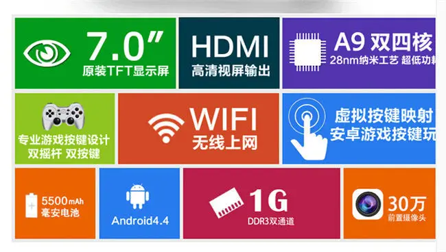 HaoLongGCP android игровой консоли Android tablet handheld игрок игры 7 5-дюймовый сенсорный экран Quad