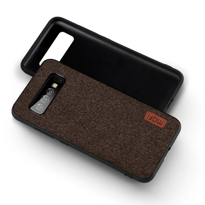 coffee Для samsung S10 Plus чехол MOFI для samsung Galaxy S10 тканевый чехол-накладка для samsung S10E Full cover S10+ деловой чехол - Цвет: coffee