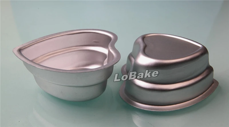 (5pcs/lot) two-layer double hearts shape anodising aluminium alloy mousse cake mould cheese yogurt cakes decoration supplies | Дом и сад