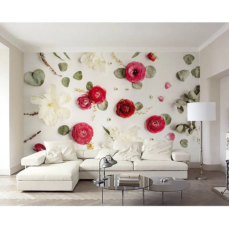 3D пользовательские обои для стен росписи домашний декор реалистичные цветы