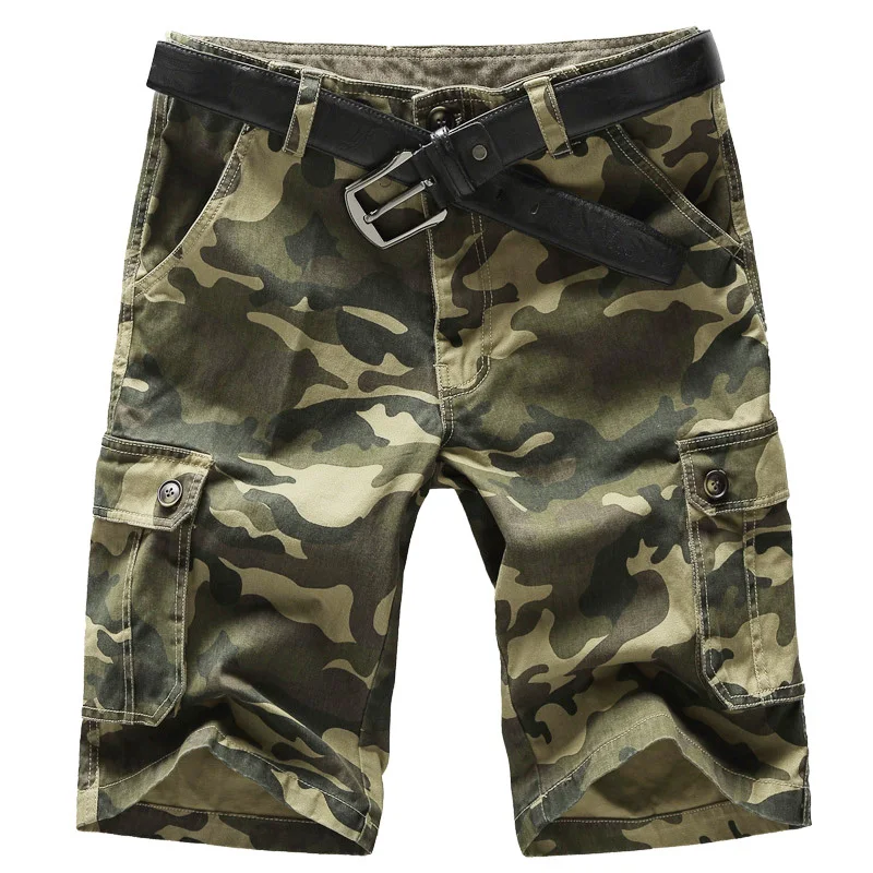 Шорты мужские камуфляжные модная повседневная однотонная удобная Пляжная