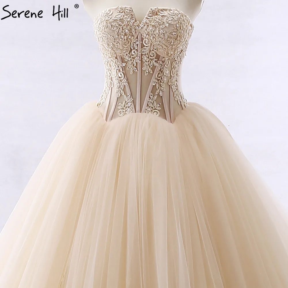 Свадебное платье цвета шампанского без бретелек на шнуровке 2020|vestido de noiva|de noivatulle