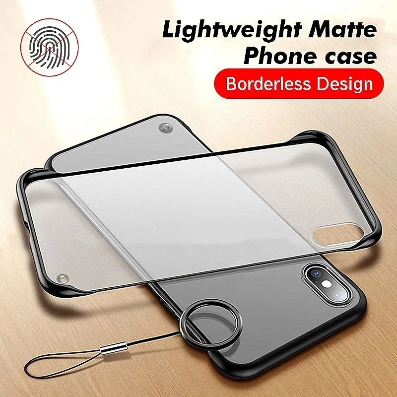 Ультра-тонкий без полей телефонные чехлы для iPhone X Case XS Max XR 7 8 6 S Plus матовый