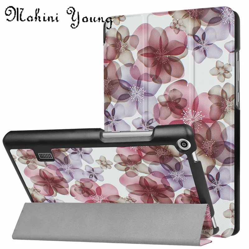 (1pc) Pu Leather For Huawei MediaPad T3 7.0 BG2-W09 Stand Flip Capa 7.0'' Tablet Cover Print Protective | Компьютеры и офис