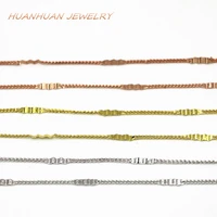 new fashion 1mm copper stainless steel link chain necklace for women men fashion choker jewelry diy party gift 18inch b3367