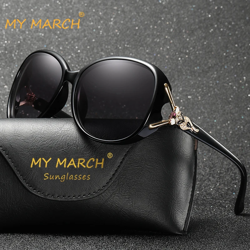 Женские солнцезащитные очки MYMARCH брендовые дизайнерские поляризационные в