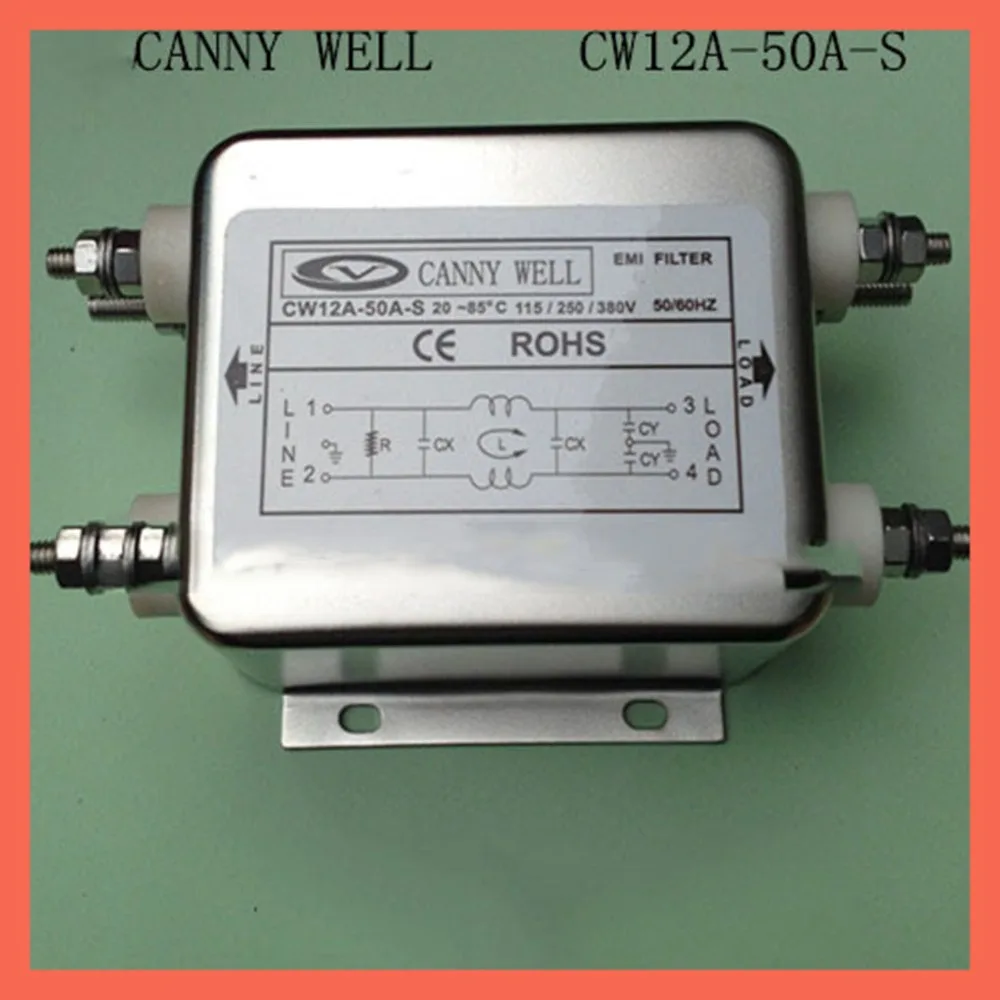 

Ac 115-380 - v большой ток 50 двухфазный фильтр питания CW12A-50A-S EMI фильтр питания электрическое оборудование поставляет адаптеры питания