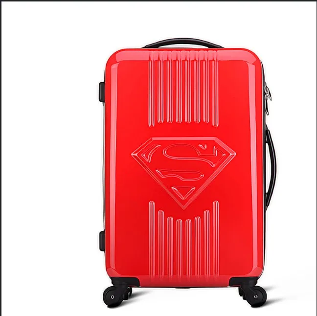 24 inch red Travel tale 2" 24 дюймов АБС-пластик, детский спальный костюм с принтом «Супермен», масштабных дорожных чемоданов, кабина rolling чемодан на колесах - Цвет: 24 inch red