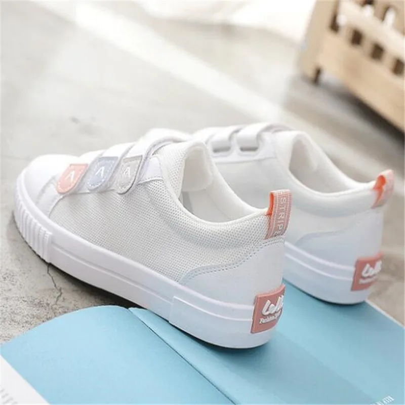 Женская обувь DIWEINI белая повседневная на высокой платформе в полоску из