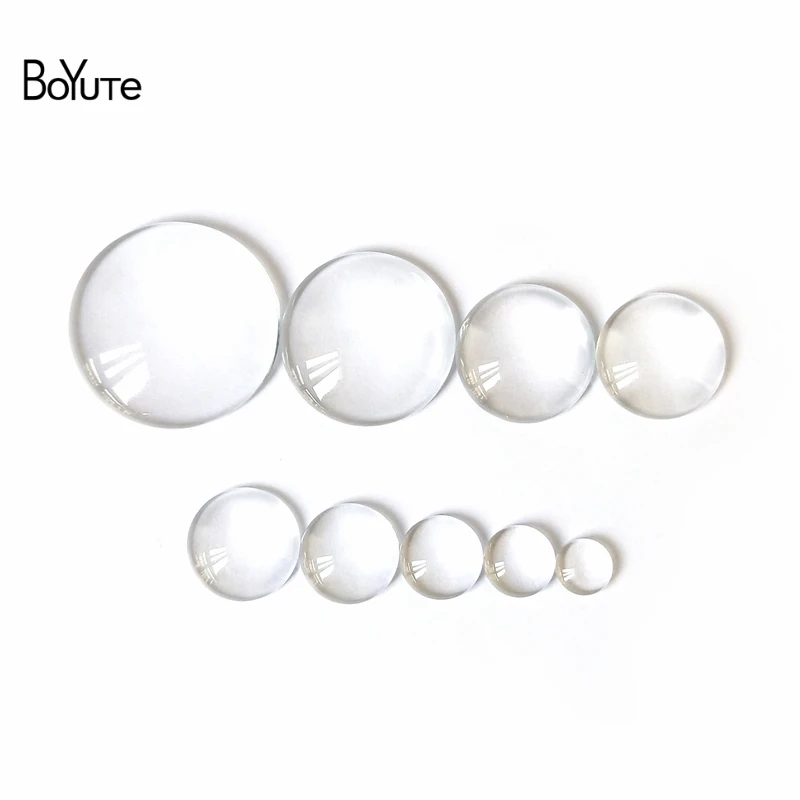BoYuTe Diy ювелирные аксессуары прозрачное Круглое стекло кабошон 6 мм 8 10 12 14 15 16 18 20 25