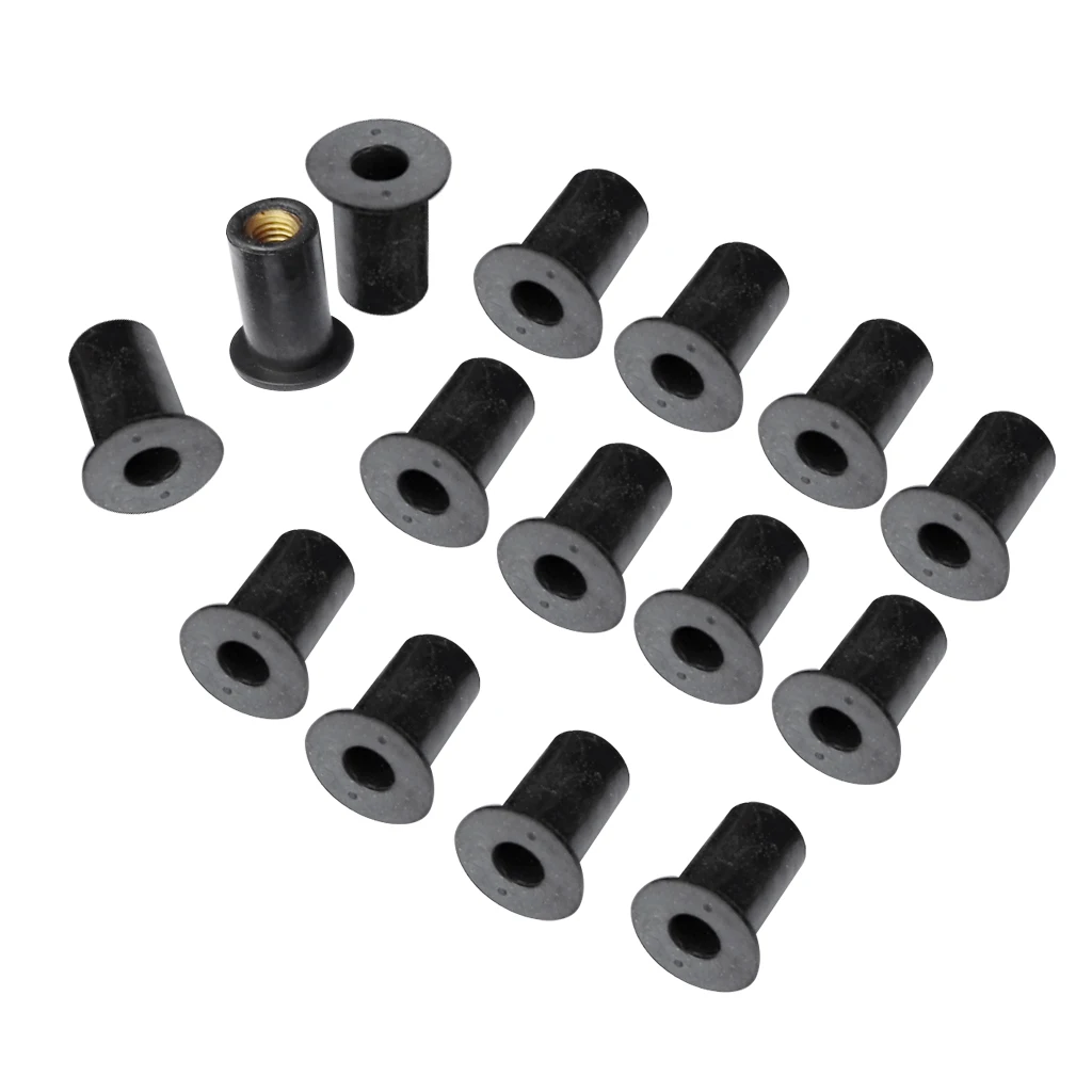 15 Pieces M5 Rubber Well Nuts Blind Fastener Fishing Kayak Boat Marine Canoe Accessories Motorcycle Windscreen Wellnut | Обустройство