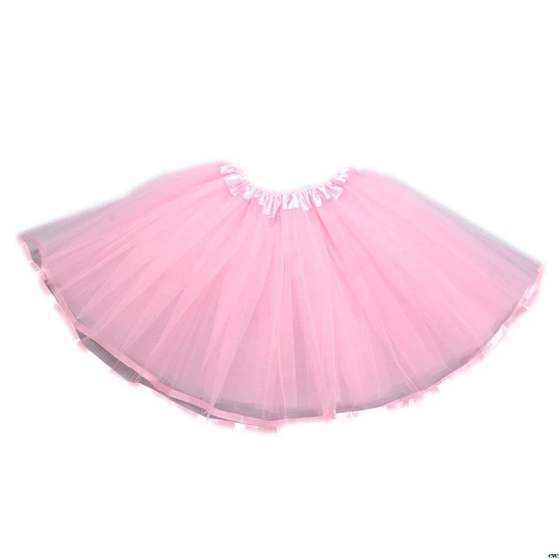 Юбка для девочек трехслойная юбка пачка маленьких однотонный балетный