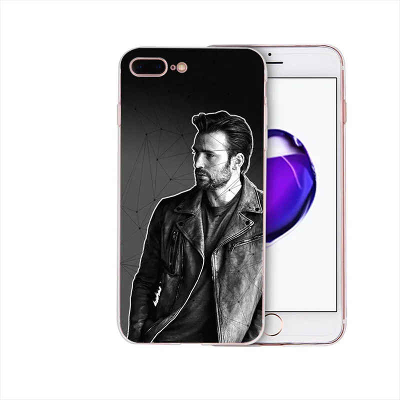 Криса Эванса Марвел Капитан Америка мягкий чехол для iPhone X чехол для телефона XS max XR 6plus 6s 6 Coque 5 5S SE 7 8 8plus 7plus Funda - Цвет: case 5