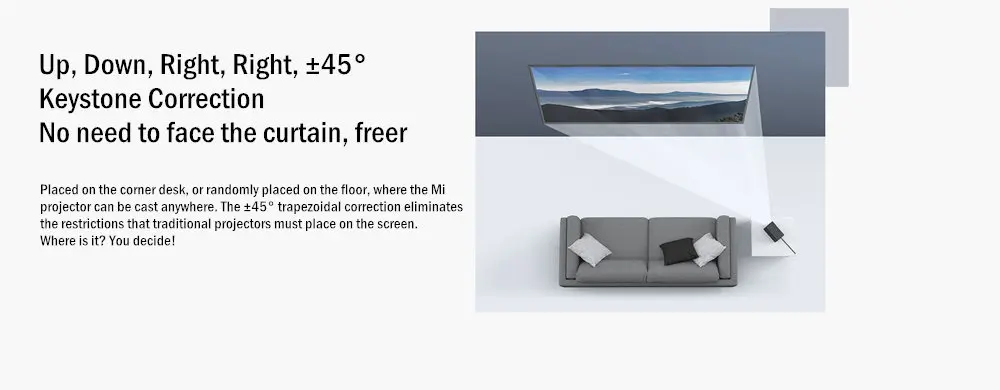Проектор Xiao mi jia, 120 дюймов, mi Projection tv, 1080 P, 4 K, английский интерфейс, беспроводное подключение, Поддержка Dolby DTS-HD, 3D