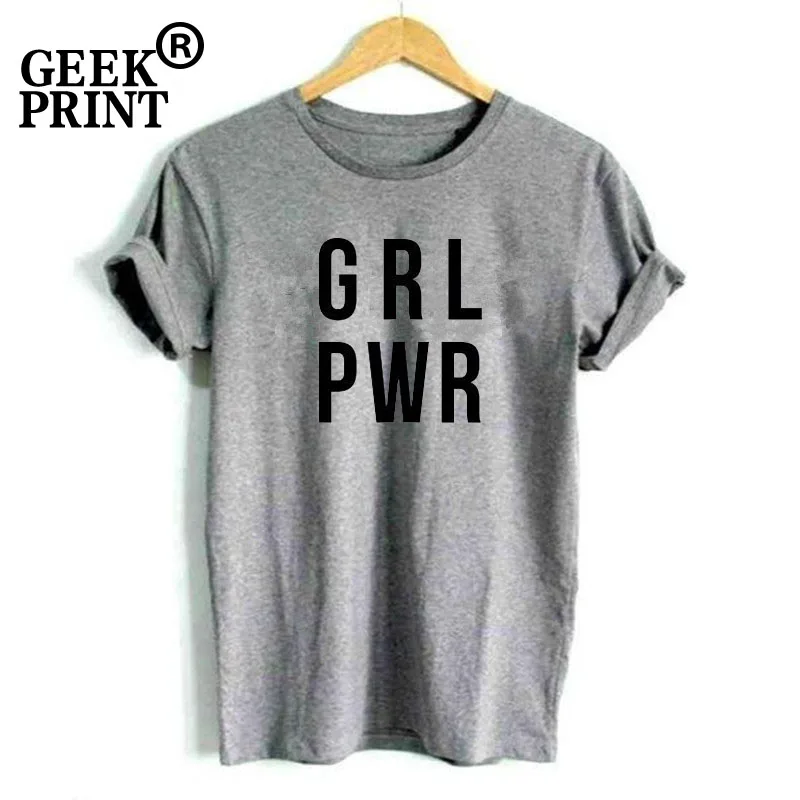 Женские топы GRL PWR футболки для девушек Женская Феминистская футболка с надписью