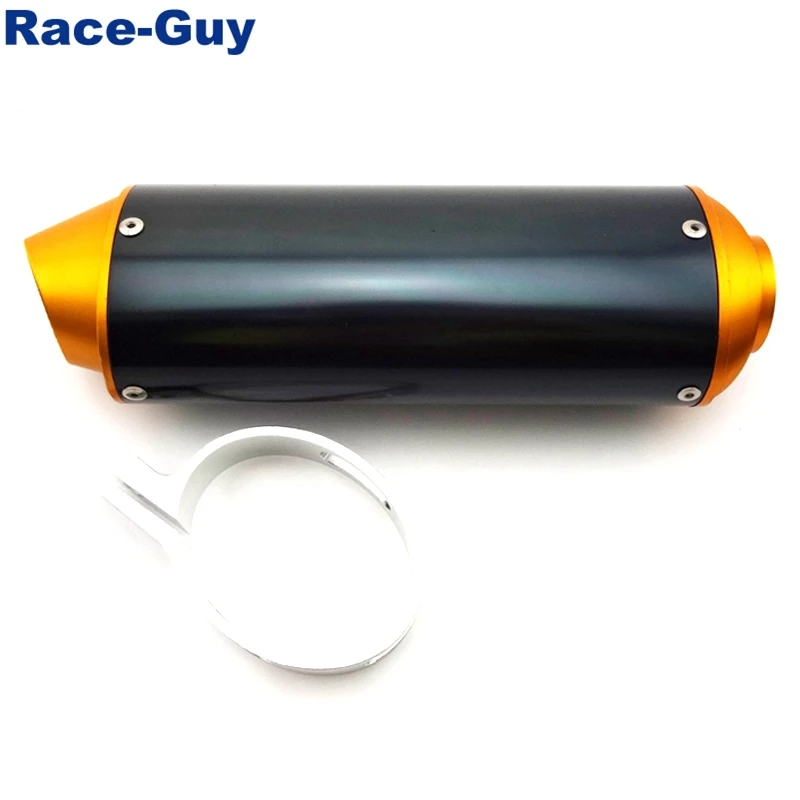 Глушитель выхлопной 38 мм золотистый для мотоцикла глушитель трубы 50 куб. См 110 125