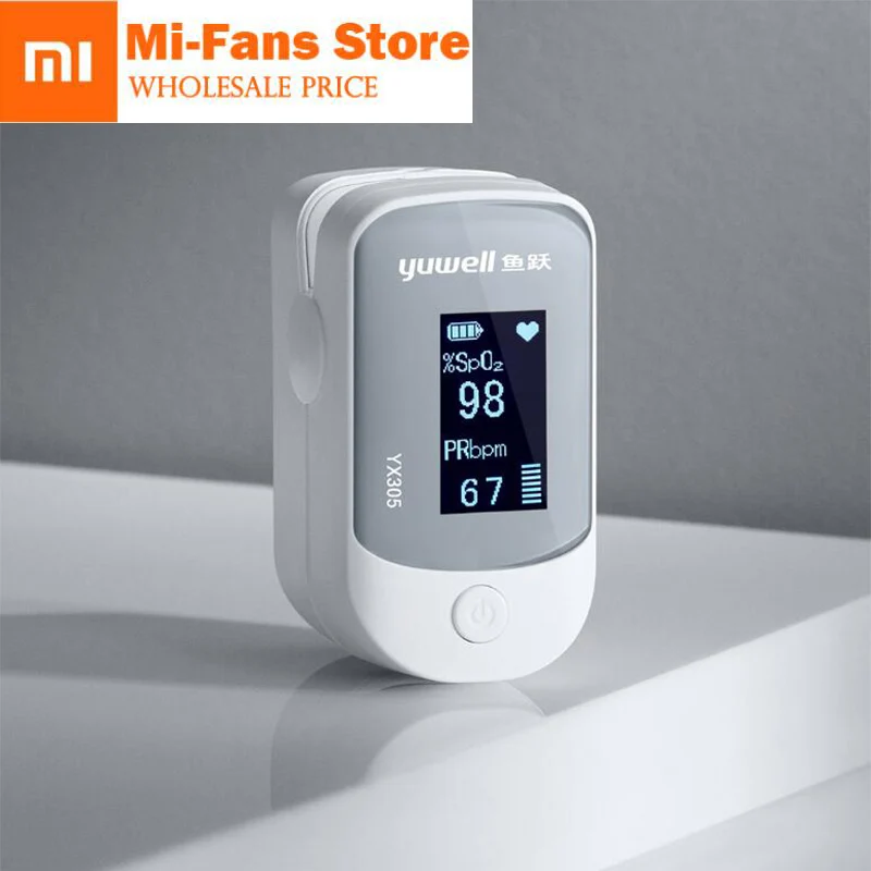 Oiginal xiaomi Yuwell YX305 YX303 цифровой пальцевой Пульсоксиметр OLED экран забота о здоровье высокоскоростной датчик автоматическое отключение