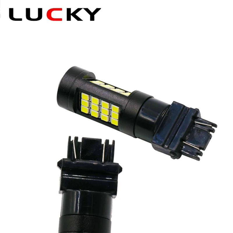 CNILUCKY NEW Product 2PCS Auto Light T25 3157 P27/7W LED Bulbs 2835 42SMD Pure white light 12V for Brake Turn Signal | Автомобили и