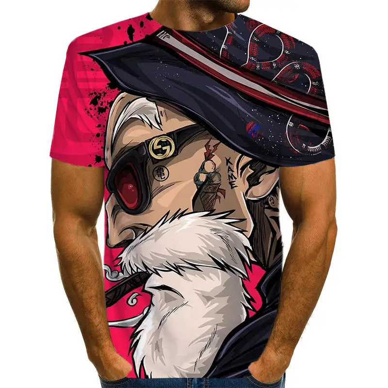 NT-204 Dragon Ball Z Ultra Instinct God Son Goku Super Saiyan Men Tshirt 3D Printed Summer O-Neck Daily Casual Funny T shirt Plus Size - Color: NT-204