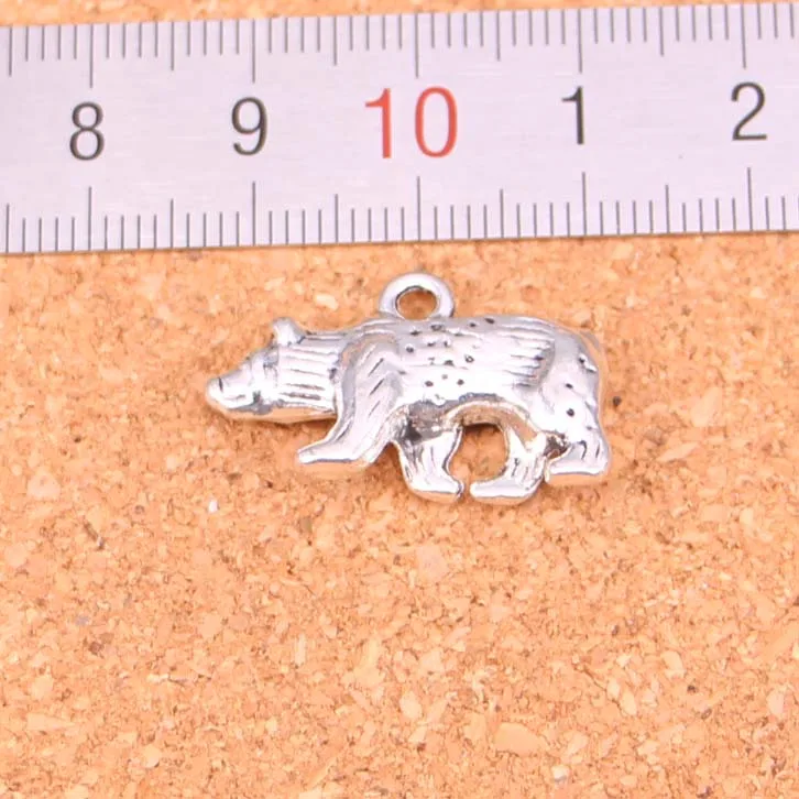 34 шт античные посеребренные Медвежонок флаг штата Калифорния амулеты Diy