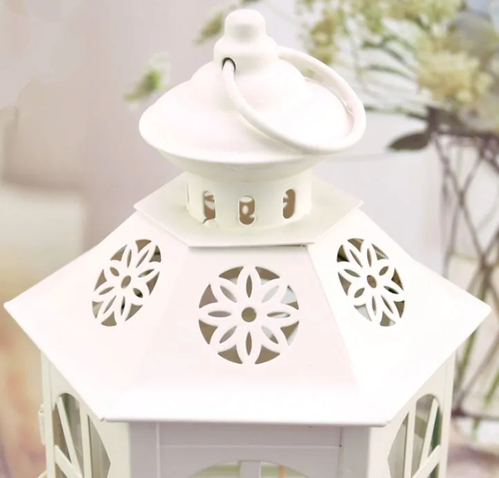 Creative Metal Hollow Candle holders White and black Craft Light Tea Home Decoration Candlestick Wedding Chandelier | Дом и сад