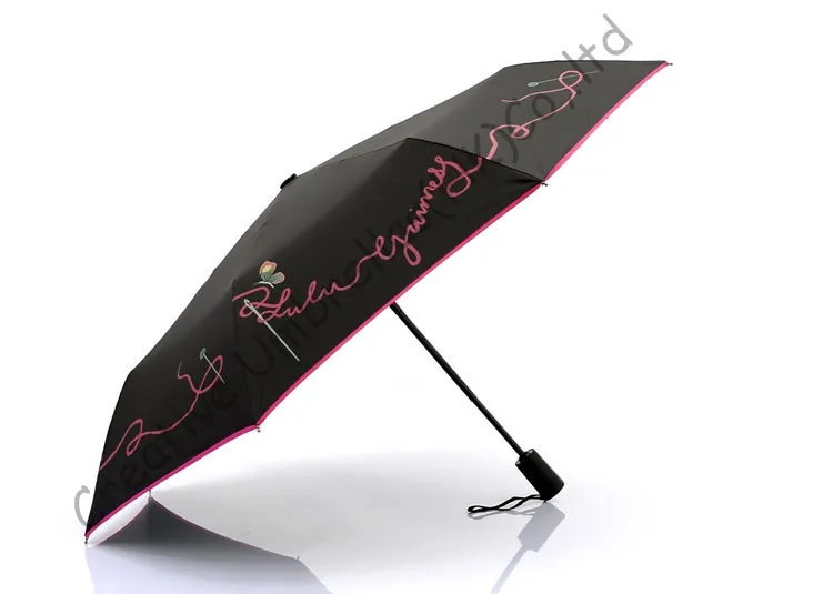 5-кратный Зонт с черным покрытием 100% солнцезащитный UPF&gt50 + трехскладной зонт