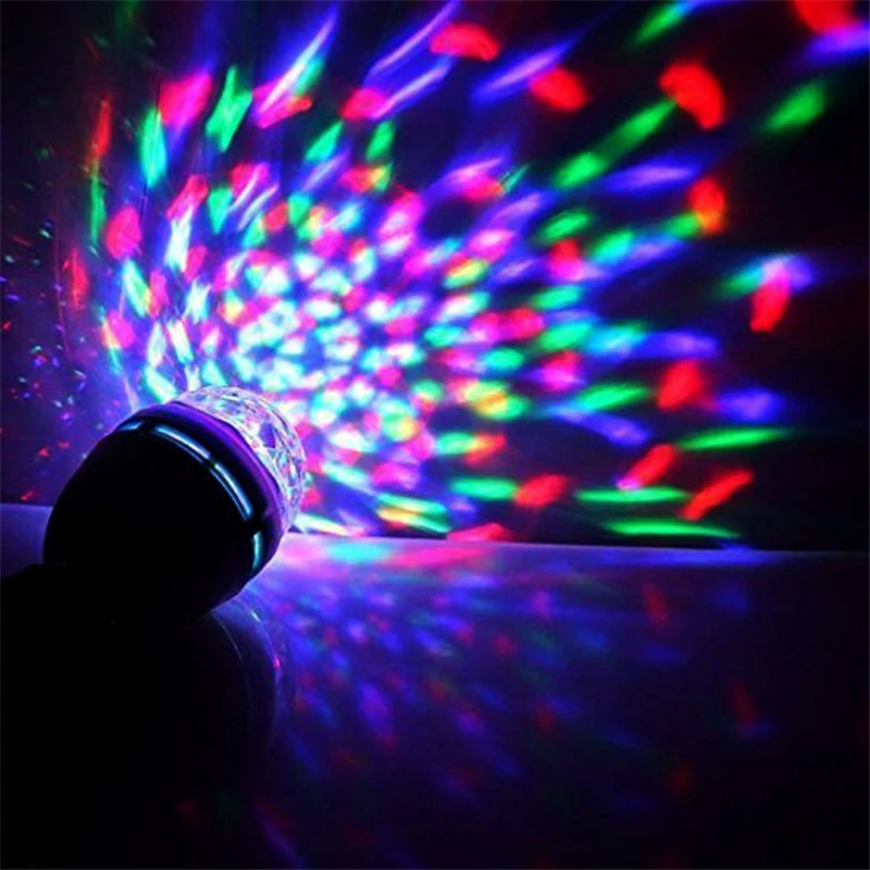 E27 светодиодная сценическая лампа RGB 6 Вт кристалл магический шар лампа для DJ KTV par диско светильник лазерный вечерние светильник s Рождественский проектор вечерние диско