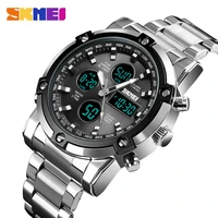 skmei clock relogio masculino mens watches top luxury brand sport watch countdown stainless steel strap quartz wristwatches men