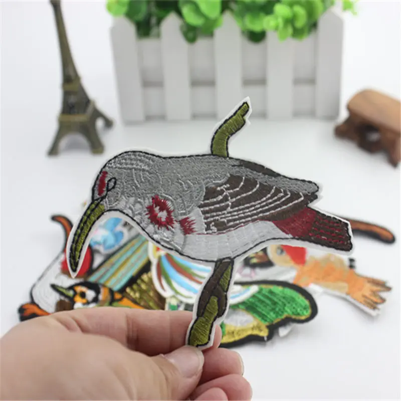 1 шт. искусственная птица одежда вышитые металлические значки для одежды|stickers for