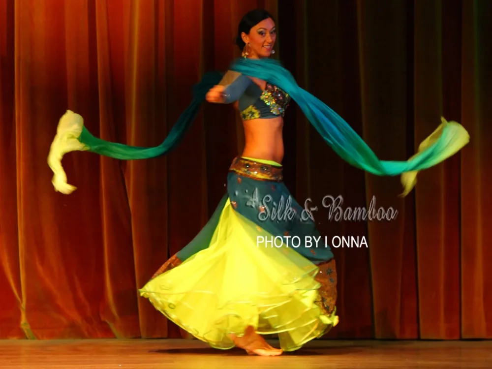 Шелковая Веер вуаль для танца живота 1 пара 2 4*0 9 м|fan veil|silk fan veilsbelly dance silk |