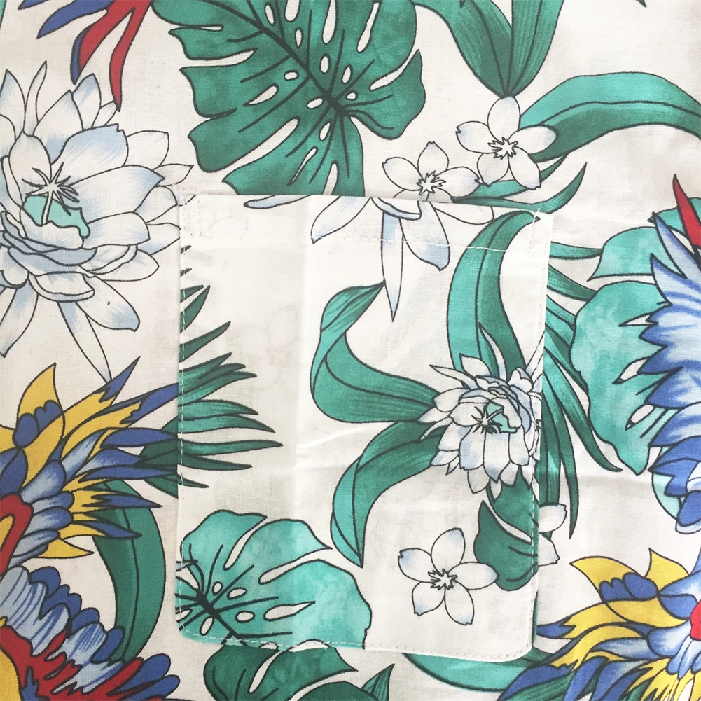 Рубашка Aloha в стиле бохо Мужская Винтажная летняя сорочка с пуговицами коротким