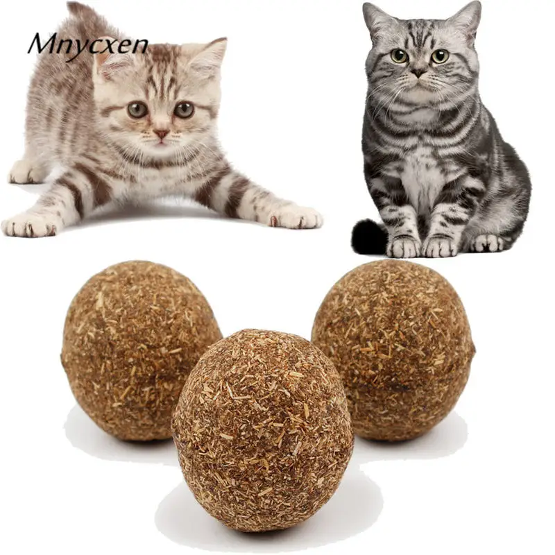 Кошка натуральная кошачья мята съедобная мяч игрушка для кошки котенок обрабатывающий ментоловый аромат игрушки для котят товары для кошек@ A