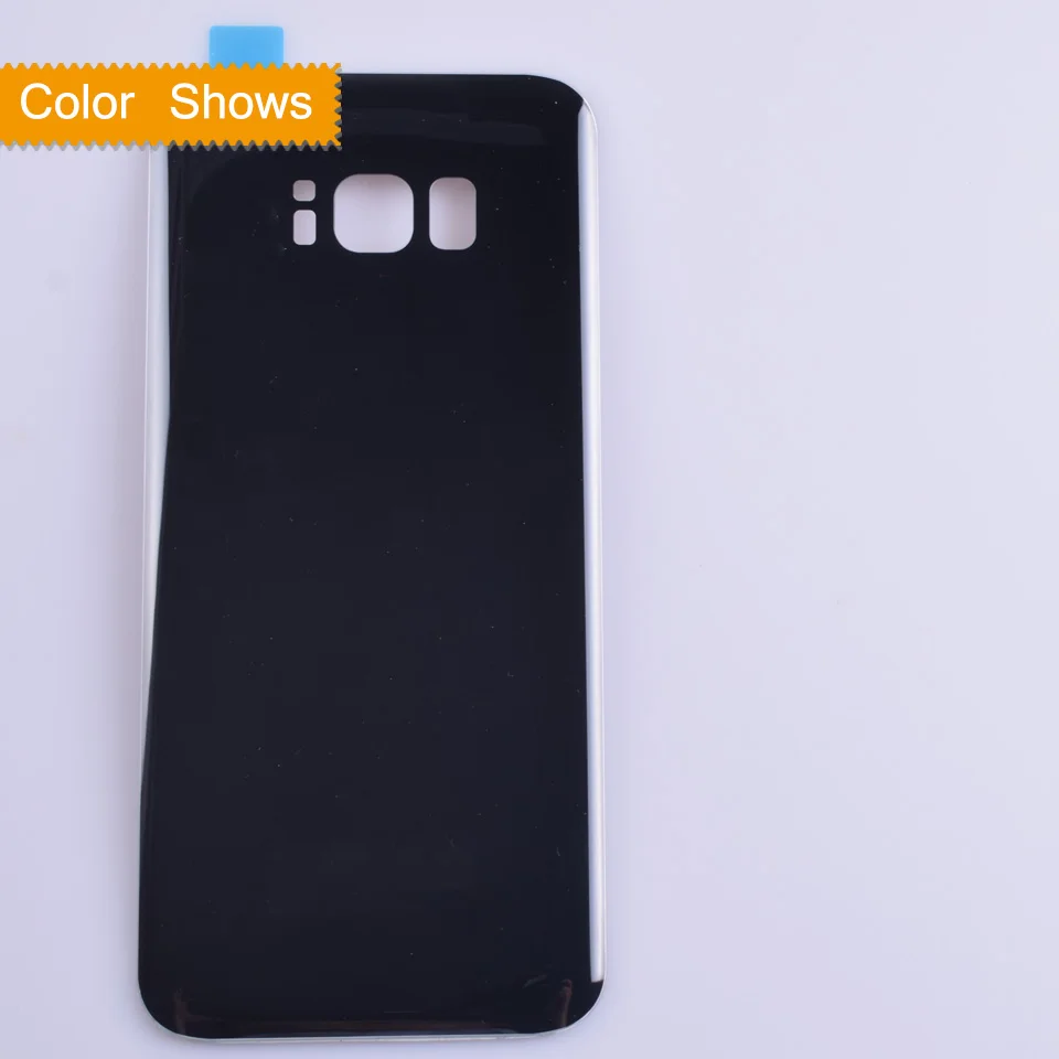 black 10 шт./лот для samsung Galaxy S8+ Plus G955 G955F SM-G955F корпус крышка батареи задняя крышка чехол Задняя Дверь Корпус Шасси - Цвет: black