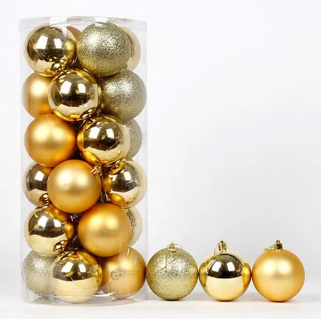 Лидер продаж набор из 24 штук елочные украшения светильник Рождественские шары