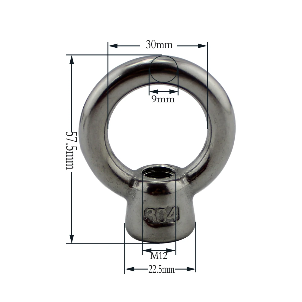 

Heavy Duty Marine Lifting Eye Nuts JIS1169 Stainless steel Ring Eye Nut Ring Nut Thread M12 M16 M20 M24